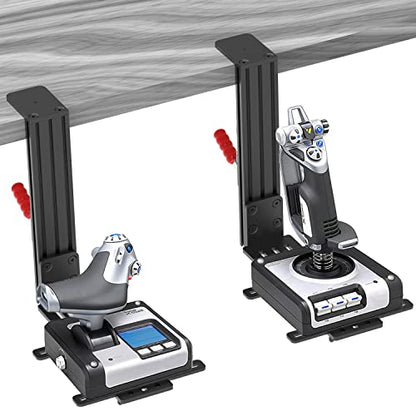 Universal Hotas Desk Mount for Thrustmaster Warthog 10C&Throttle/Winwing Orion 1&2/T.16000M FCS/TCA Officer Pack Airbus/VKB Gunfighter MK.LLL/Logitech X52/X52 Pro/X55/X56/VPC WarBRD (Two Pack)