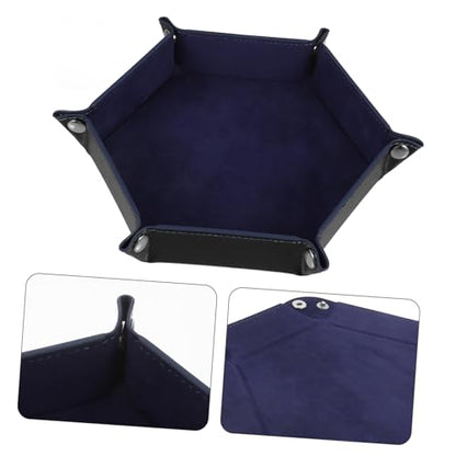 Kisangel Folding Pu Dice Tray Storage Box for Tabletop Games Dice Holder Design