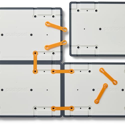 Pushpeel XL Sensory Activity Board – Expandable Silicone Fidget Toy for Stress, Anxiety, ADHD & Autism – Modular, Silent, No Mess - Granite - color: Granite