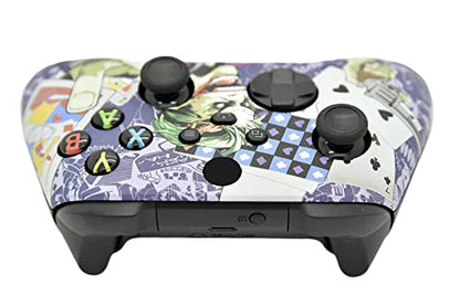 Hand Airbrushed Fade Custom Controller Compatible with Xbox Series X/S & Xbox One (Series X/S Crazy Cards) - color: Series X/S Crazy Cards