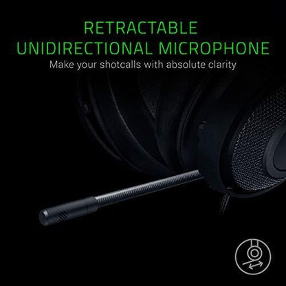 Razer Kraken Gaming Headset: Lightweight Aluminum Frame - Retractable Noise Isolating Microphone - For PC, PS4, Nintendo Switch - 3.5 mm Headphone Jack - Classic Black/Blue (Renewed)