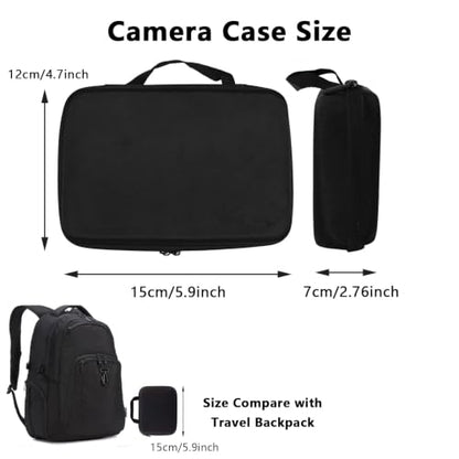 Small Carrying Case Compatible with Gopro Hero 13 12 11 9 8/AKASO EK7000 Brave 4 Brave 7/DJI Osmo Action 5 Pro/ODDV/APEXCAM/Pro Xtreme Action Camera, EVA Storage Bag - color: Case-Small