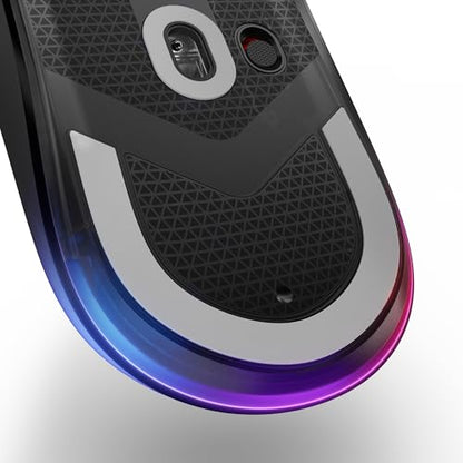 Lenovo Legion M410 Wireless RGB Gaming Mouse – 6 Button Palm Grip Mouse with 16,000 DPI, 53 Hour Rechargeable Battery, 2-Zone RGB Lighting, NVIDIA Reflex Compatible - color: Translucent, size: Medium | Right Handed, style: M410