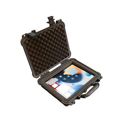 MEIJIA All Weather Waterproof Hard Camera Case,Hard Case,With Customized Fit Foam Included, Elegant Black,Fit for Drones,camera,lens (13.39"x11.61"x3.93") - size: 13.39"x11.61"x3.93"