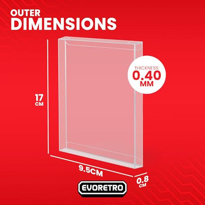 EVORETRO Retail Booster Pack Protectors for Pokémon – 0.40mm PET Case for Sealed Cardboard Packs – Clear Display & Storage – Fits Standard Packs – 10-Pack Durable Protective Case - size: Retail Booster Pack Protectors (Pack of 10)