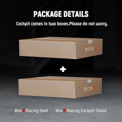 Dardoo G29 Racing Simulator Cockpit with Seat Fit for Thrustmaster T300RS, for Logitech G25 G27 G920 G923, for Fanatec, Ultra-Sturdy Alloy Steel Steering Wheel Stand,Without Wheel,Pedal & Handbrake