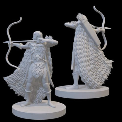 Ranger Miniatures for DND Pathfinder RPG Unpainted Resin 28mm-32mm 3D Printed (Human Female Ranger 2) - style: Human Female Ranger 2