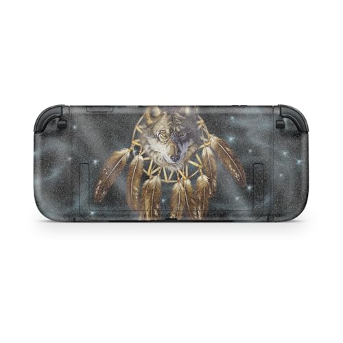 Glossy Glitter Gaming Skin Compatible with Nintendo Switch 2 Console Only - Wolf Dreams - Premium 3M Vinyl Protective Wrap Decal Cover - Easy to Apply | Crafted in The USA by MightySkins - color: Wolf Dreams, size: Switch 2 Console Skin Only, style: Gloss