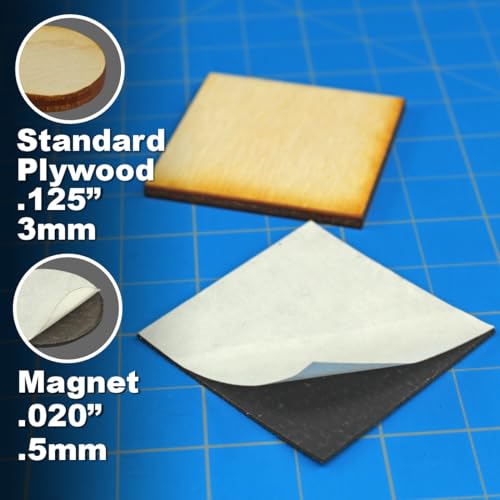 LITKO Ready Base Kit | Compatible with The Old World | 40mm Square | Twenty 3mm plywood bases + magnets | Magnetize minis for storage & steel trays | Infantry - style: 40mm Square
