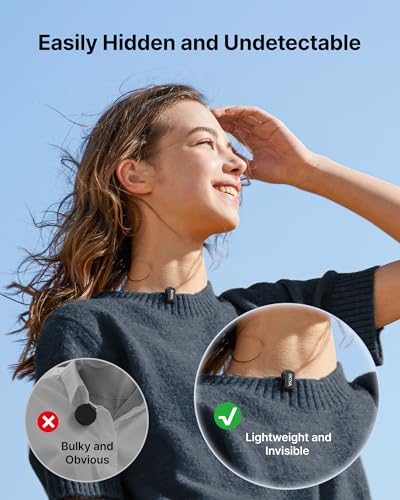 BOYA mini 2 Wireless Lavalier Microphone for iPhone 15/16/17 & Android | AI Noise Cancellation, App Control, 30H Battery Life with Charging Case for Vlogging Interviews and Content Creation