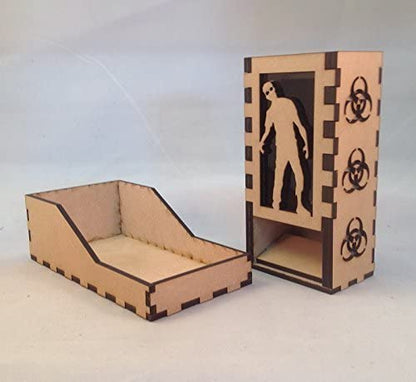 Zombie Mini Dice Tower v1 Smoke Acrylic Window Laser Cut MDF Unique Fast Shipping