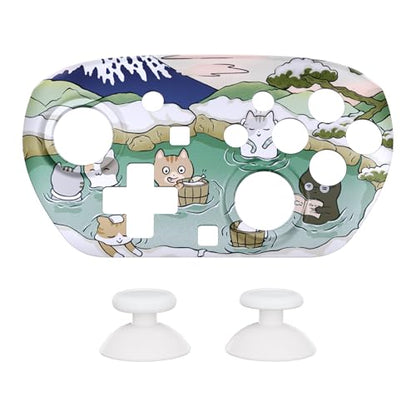eXtremeRate DIY Replacement Faceplate Shell for Nintendo Switch 2 Pro Controller, Custom Front Housing Case, Thumbsticks and Screwdriver Tools for Switch 2 Pro Controller - Hot Spring Kitties - color: Hot Spring Kitties