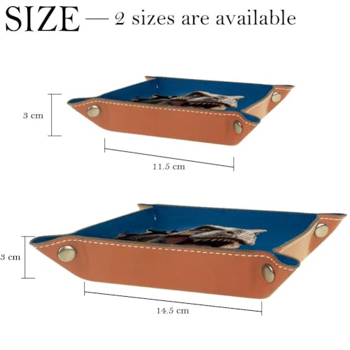 3D Dinosaur Dice Tray Folding Square PU Leather Dice Rolling Tray | Portable Dice Trays for Dice Games Like RPG, DND and Other Table Games, Folded 4.5x4.5x1.2inch - color: 3d Dinosaur