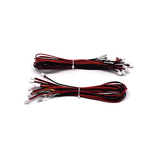 Arcity 20 Pc Arcade Button Wires Harness Cable - 11.81in, USB Encoder PCB, 2.8mm Terminals, Compatible with LED & Sanwa Style Buttons - color: 0.110 inch(2.8mm)-L:11.81in