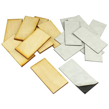 LITKO Ready Base Kit | Compatible with The Old World | 30x60mm Cavalry | Twenty 3mm plywood bases + magnets | Magnetize minis for storage & steel trays | Infantry - style: 30x60mm Rectangular