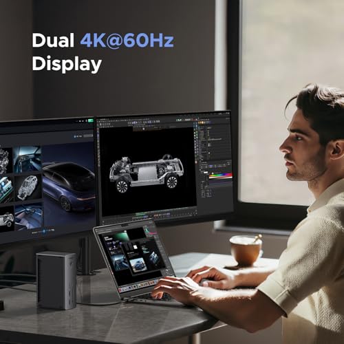 UGREEN 13-in-1 Thunderbolt 4 Docking Station, Dual 4K@60Hz, 2.5G Ethernet | 3xTBT4 40Gbps, Single 8K@30Hz, 90W Host Charging, SD/TF 4.0 312MB/s, TBT4 Dock for MacBook and Windows Laptop,Revodok Max 213