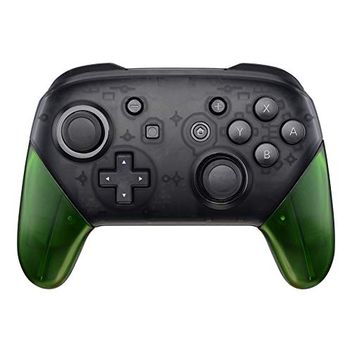 eXtremeRate Transparent Clear Green Replacement Handle Grips for Nintendo Switch Pro Controller, DIY Hand Grip Shell for Nintendo Switch Pro - Controller NOT Included - color: Clear Green