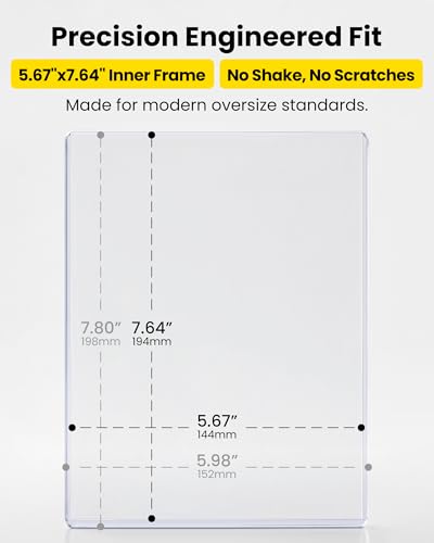 5.4" x 7.5" Jumbo Card Sleeves, Hard Plastic Holders 25 Pack, 39PT | Toploaders Card Protectors Fits up to 5.67x7.64in Oversized Trading Cards & Photos, Archival Safe Rigid PVC Sheets, Blue Tint - size: 5.4 x 7.5 in – Fits Up to 5.67 x 7.64 in