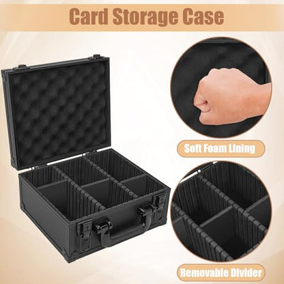 Toploader Storage Box for 3" x 4" 35pt Rigid Card,Magnetic Card Case | Portable Top Loader Card Case with 5 Removable Dividers, Holds 350+ Toploaders, Magnetic Holders for Sports Trading Cards - size: For 350+ Toploaders