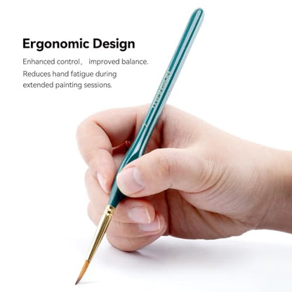 Transon 6Pcs Extra Fine Detail Brushes for Model Miniature Painting and Also Acrylic Watercolor Painting - size: 6 pcs