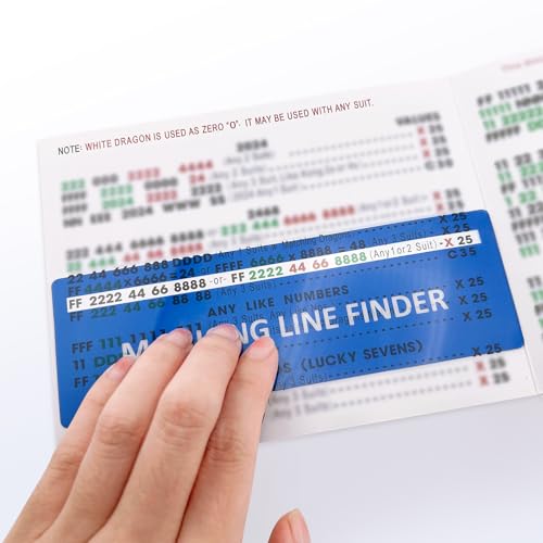 4Pack Mahjong Line Finder, Mahjong Line Reader, Mahjonngg Rules Helper | MahJong Card Guide, Mahjong Accessories and Gifts for Women (Blue) - color: Blue