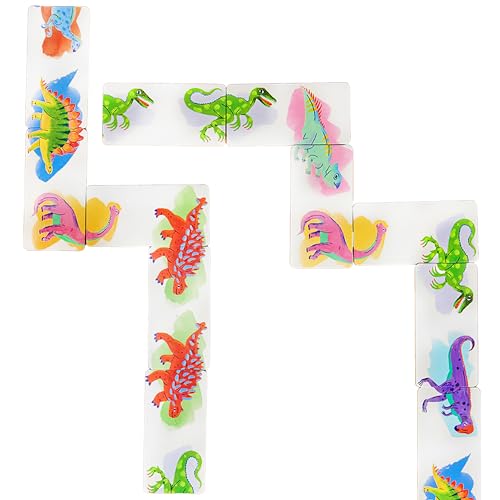 eeBoo Floor Head to Toe Dominoes - Dinosaurs 28 Piece Matching Game, Colorful Dinosaur Tiles, Screen-Free Fun for Kids Ages 3 and up - style: Dinosaur