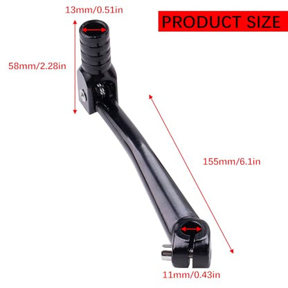 CNC Aluminum 2" Folding Gear Shifter Shift Lever for Honda XR50 CRF50 XR CRF 50cc 70cc 90cc 110cc 125cc Dirt Pit Bike (Black) - color: Black