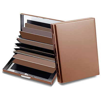 RFID Credit Card Holder Protector Metal Credit Card Wallet Business Card Holder for Men Women Gift Box Package (Copper) - color: 01 Copper