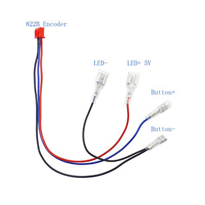 SJ@JX 2-Player LED USB Encoder to Arcade Joystick and LED Arcade Buttons for PC, MAME and Raspberry Pi - color: happ