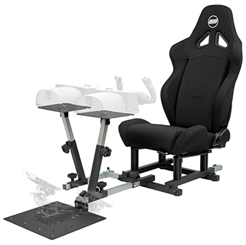 SimFab Modular Flight Simulator Cockpit For General, Civil and Commercial Aviation, MSFS Edition, Compatible With Logitech, Honeycomb, Turtle Beach, CH Products (Black) - color: black