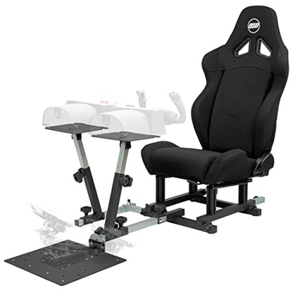 SimFab Modular Flight Simulator Cockpit For General, Civil and Commercial Aviation, MSFS Edition, Compatible With Logitech, Honeycomb, Turtle Beach, CH Products (Black) - color: black