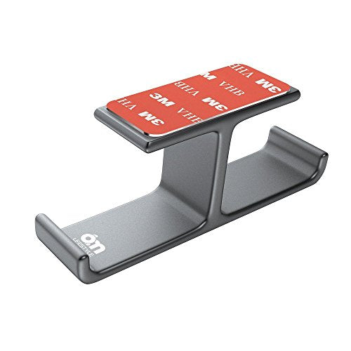 All Aluminum Headset Headphone Stand Hanger Under Desk Designed [Patented] Headphone Holder Hook by Strong Adhesive & Screws,PC Gaming Accessories Compatible with PC Gaming DJ Headsets,Silver - color: Gray