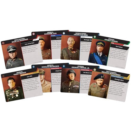 Renegade Game Studios Axis & Allies Commanders - 24 WWII Leader Tiles | Compatible with all core game editions, including 24 double-sided historical portraits of generals and admirals from 9