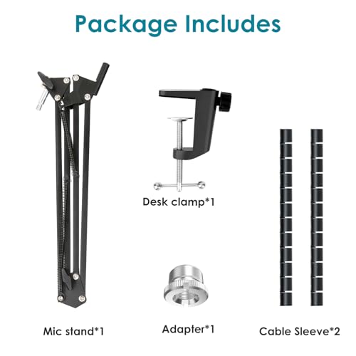 Mic Boom Arm for Razer Seiren V3 Mini Microphone - Adjustable Mic Arm Compatible with Razer Seiren V2 X, Seiren Mini and Seiren X, Mic Stand Great for Streaming, Gaming, Podcast by YOUSHARES - color: Razer V2X