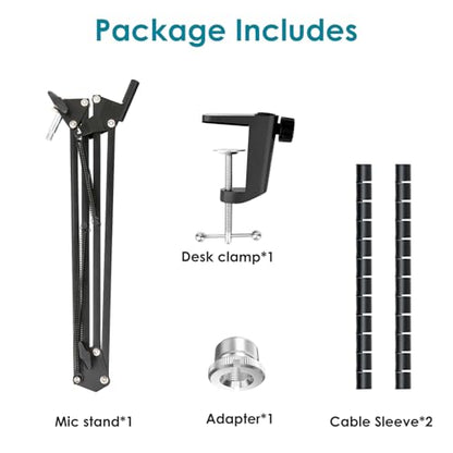 Mic Boom Arm for Razer Seiren V3 Mini Microphone - Adjustable Mic Arm Compatible with Razer Seiren V2 X, Seiren Mini and Seiren X, Mic Stand Great for Streaming, Gaming, Podcast by YOUSHARES - color: Razer V2X