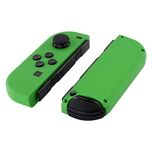 eXtremeRate DIY Replacement Shell Buttons for Nintendo Switch & Switch OLED, Green Soft Touch Custom Housing Case with Full Set Button for Joycon Handheld Controller - Console Shell NOT Included - color: Green