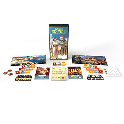 Asmodee 7 Wonders Edifices Board Game EXPANSION - New Challenges and Majestic Wonders Await, Civilization Strategy Game for Kids and Adults, Ages 10+, 3-7 Players, 30 Min Playtime