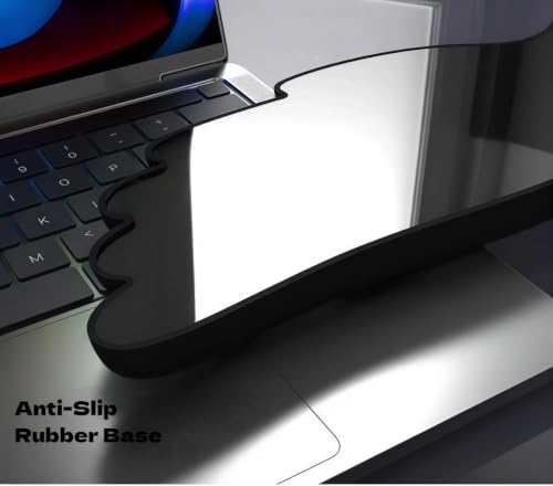 inbesk Angel Wing Wrist Rest Ergonomic Memory Foam Wrist Rest for Computer Keyboard Mouse Set, Cute Gaming Keyboard Cushion Hand Support PU Leather Surface Anti-Slip Waterproof Dirt Resistant (Black) - color: Black