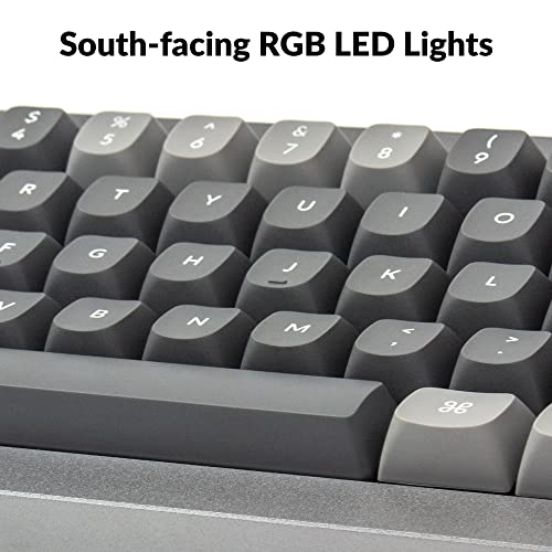 Keychron Q4 Wired Custom Mechanical Keyboard, QMK/VIA Programmable Macro, Full Aluminum, Hot-Swappable Gateron G Pro Red Switch, 60% Layout Double Gasket Compatible with Mac and Windows - Blue - color: Gray (Gateron G Pro Red Switch)