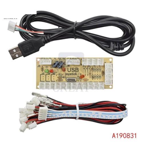 Zero Delay Arcade USB Encoder PC to Joystick Push Buttons Wired Cables for MAME Fight Stick Control Module Board