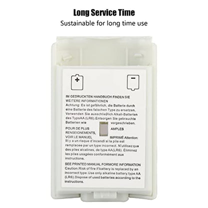 Set of 5 Battery Shell Cases Compatible with 360 Controller Replacement Cover Snap On Design White for Gamers - color: White
