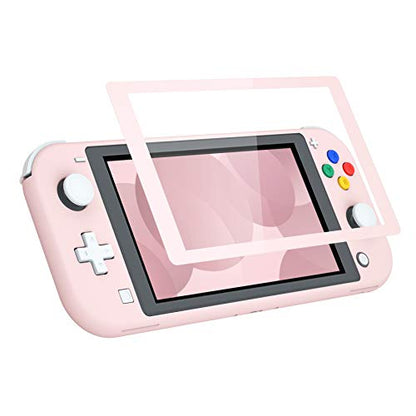eXtremeRate Cherry Blossoms Pink DIY Replacement Shell for Nintendo Switch Lite, NSL Handheld Controller Housing with Screen Protector, Custom Cover for Nintendo Switch Lite [Console NOT Included] - color: Cherry Blossoms Pink