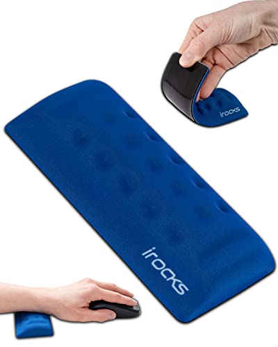 Memory Foam Mouse Wrist Rest - Pain-Reducing Wrist Rest for Mouse - Non-Slip Rubber Base Wrist Rest - Cooling Mouse Wrist Support for Long Hours of Work, Studying, Gaming - color: Blue, size: Mouse