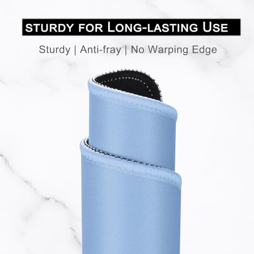 Hsurbtra Mouse Pad, Premium-Textured Square Mousepad 10.2 x 8.3 Inch, Stitched Edge Anti-Slip Waterproof Rubber Pretty Cute Computer Mat for Office Gaming Laptop Women Kids Sky Blue - color: Sky Blue, size: Square Mousepad (10.2" x 8.3")