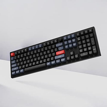 Keychron V6 Wired Custom Mechanical Keyboard Knob Version, Full-size QMK/VIA Programmable Macro with Hot-swappable Keychron K Pro Brown Switch Compatible with Mac Windows Linux Black (Non-Transparent) | QMK/VIA Programmable with Hot-swappable Keychron Bro