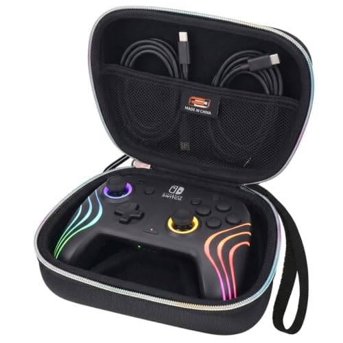 Legestori Hard EVA Carry Case Compatible With PDP Gaming Afterglow Wave Wireless Nintendo Switch Pro Controller, Portable Travel Game Controller Storage Box (Case Only