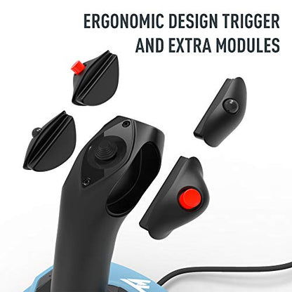 Thrustmaster TCA Sidestick Airbus Edition Flight Sim Joystick - PC | A320 1:1 replica, drift-free magnetic sensor, 17 mappable action buttons, built-in throttle, thrust reverser, Hall sensor - style: Sidestick