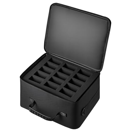 VEVOR Miniatures Storage Case for Warhammer 40k, Fits 500-750 Scale Models, Wooden Miniatures Display Holder with 5 Tray, Clear View Miniature Transport Case for Collectibles (Minis Not Included)