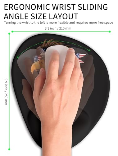 Palm-Rest and Wrist-Hugging Mouse Pad Wrist Rest, Ergonomic Wrist Support with Curve Fitting Cushioned Memory Foam for Carpal Tunnel Pain Relief, 9.9 x 8.3 Inch, DILF - color: Dilf