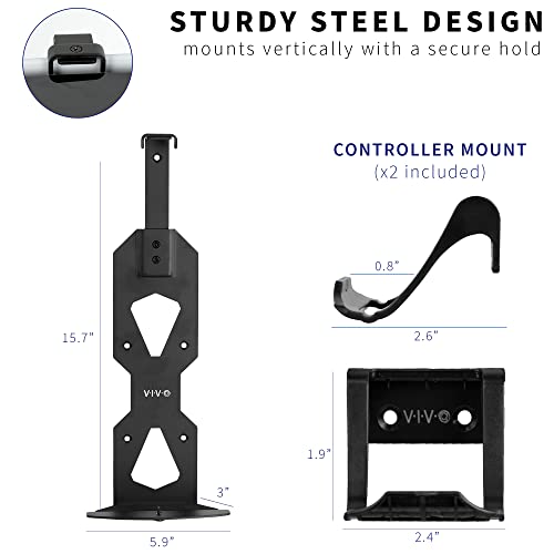 VIVO Steel Wall Mount Bracket Designed for PS5 Gaming Console, Vertical Display for PlayStation 5, Open Design, Black, MOUNT-PS5B - color: Black